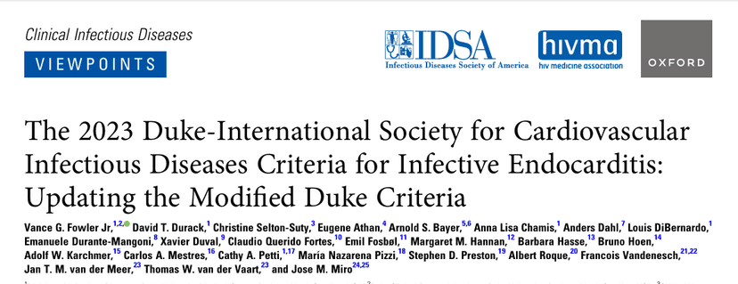 Metagenomic Sequencing Featured in 2023 Duke-ISCVID Criteria for Infective Endocarditis