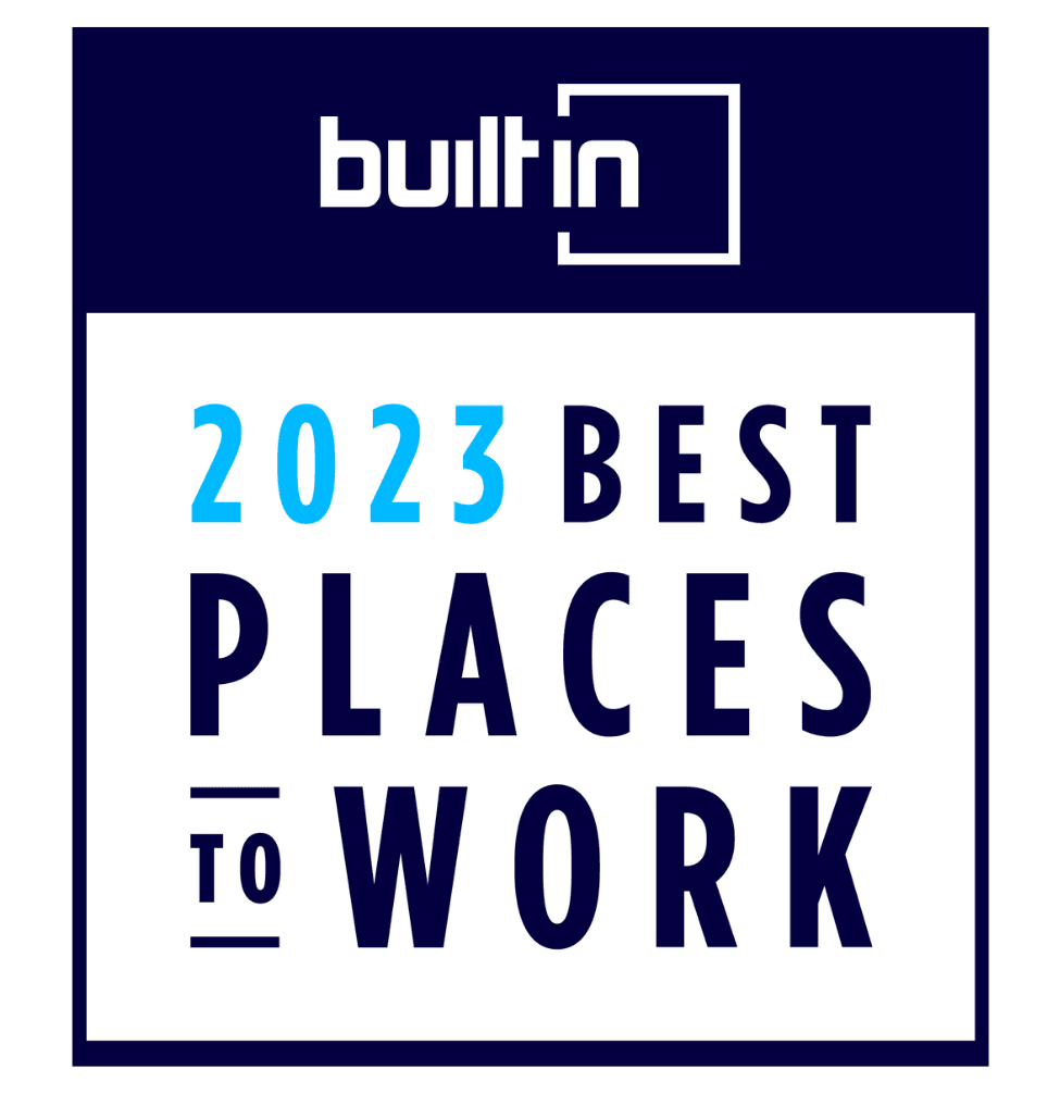 Built In 2023 Best Places to Work award badge recognizing Karius as a top life science employer