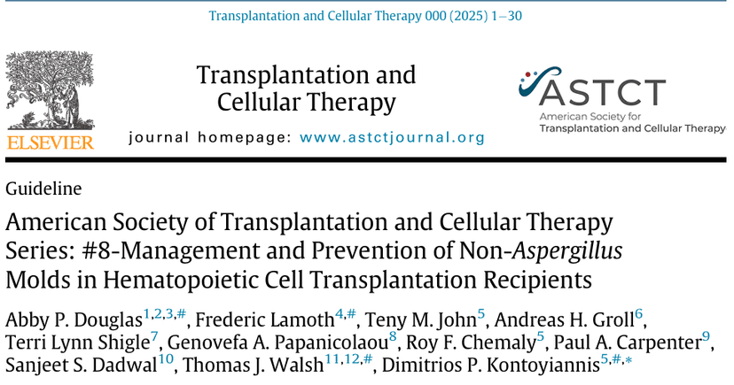 Metagenomic Sequencing Featured in ASTCT Guidelines for Non-Aspergillus Invasive Mold Infections